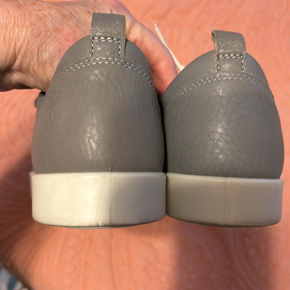 Ecco size 9 gray soft leather sneakers. Only worn a few times. - Picture 6 of 12